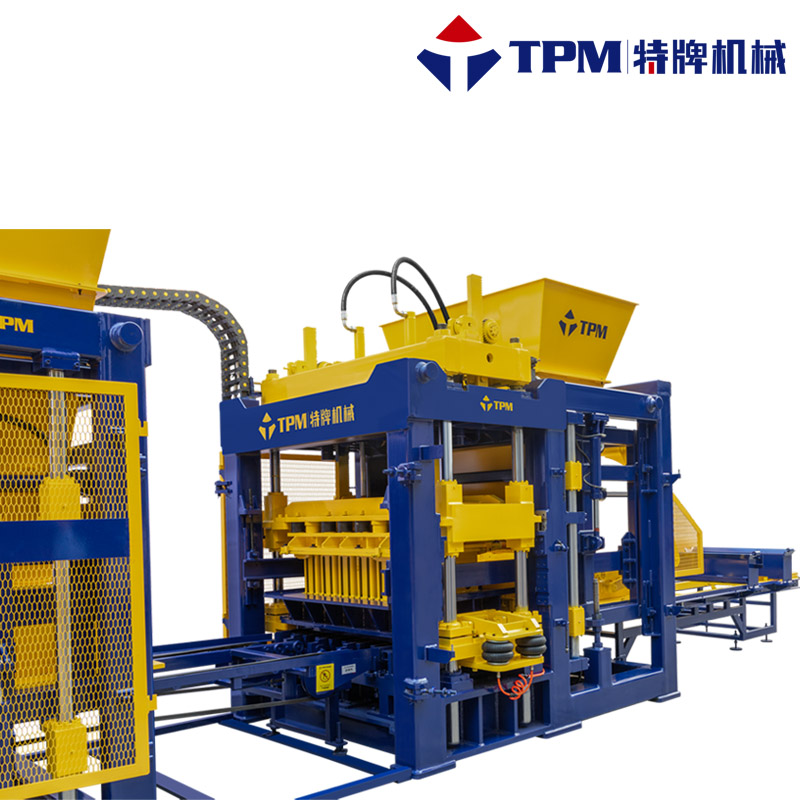 High level cement block manufacturing machine TPM8000G running in Guangzhou city, China